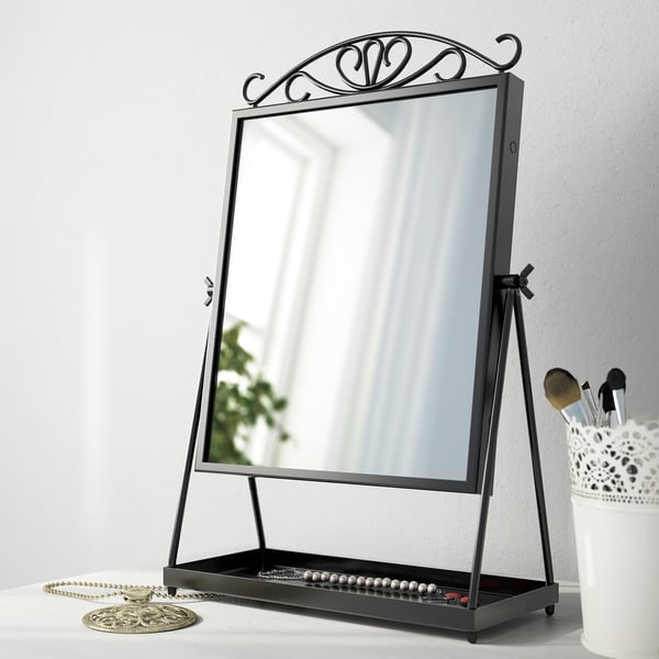IKEA KARMSUND Table Mirror Black 10 5/8x16 7/8 "