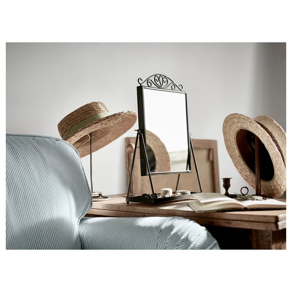 IKEA KARMSUND Table Mirror Black 10 5/8x16 7/8 "