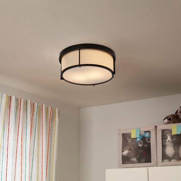 IKEA KATTARP Ceiling Lamp Glass Black