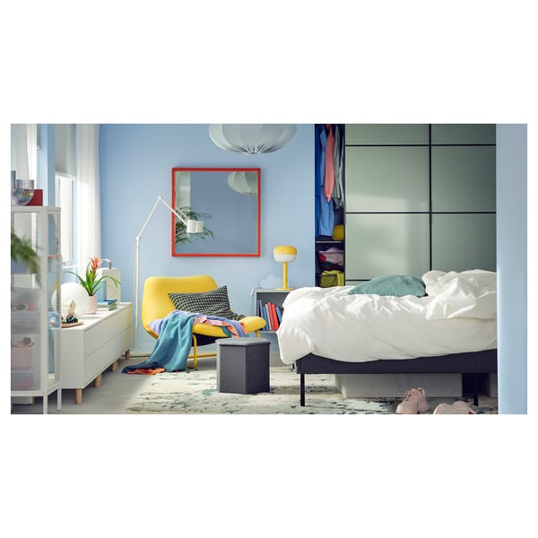 IKEA KJUGE Ottoman With Storage Knisa Dark Gray