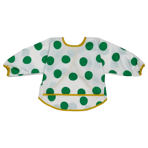 IKEA KLADDIG Bib white/green