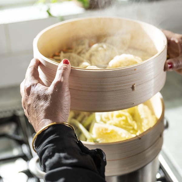 IKEA KLOCKREN Steamer Bamboo 5 Qt