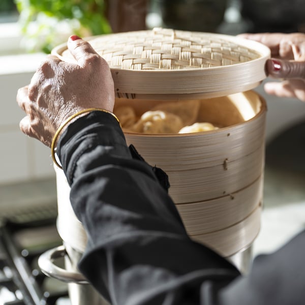 IKEA KLOCKREN Steamer Bamboo 5 Qt