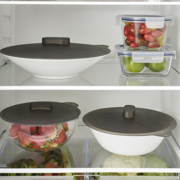 IKEA KLOCKREN Universal Lid Set Of 3 Silicone