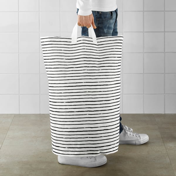 IKEA KLUNKA Laundry Bag White/black 16 Gallon