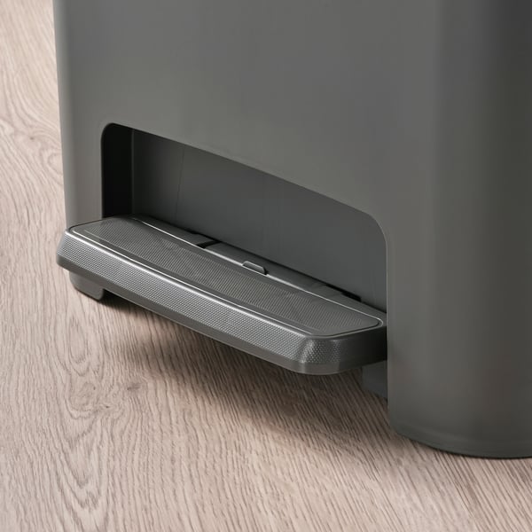 IKEA KNÖCKLA Step Trash Can Dark Gray 13 Gallon