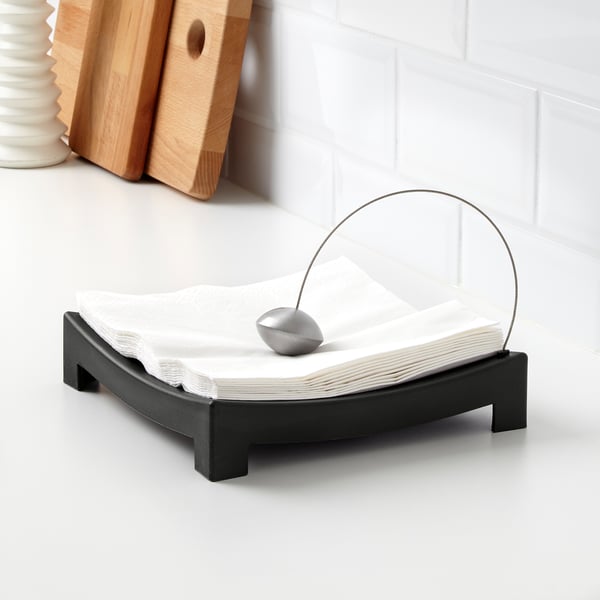 IKEA KNYCK Napkin Holder Black
