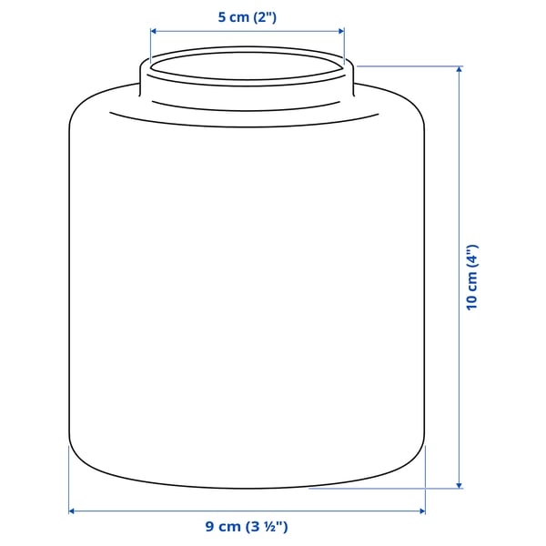 IKEA KONSTFULL Vase Gray 4 "
