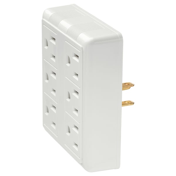 IKEA KOPPLA 6-way adaptor plug grounded white