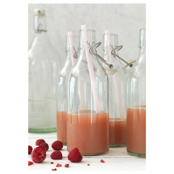 IKEA KORKEN Bottle With Stopper Clear Glass 17 Oz