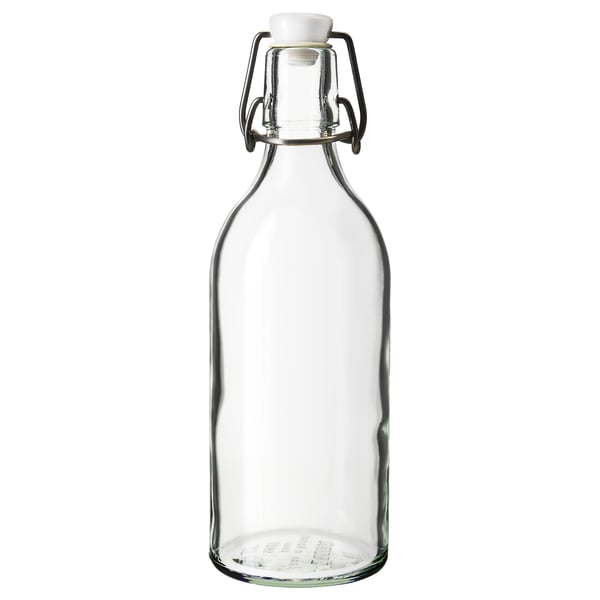 IKEA KORKEN Bottle with stopper clear glass 17 oz