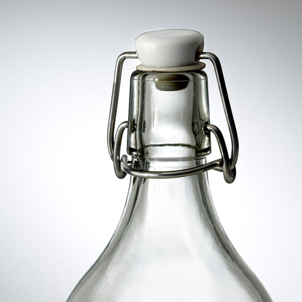 IKEA KORKEN Bottle With Stopper Clear Glass 34 Oz
