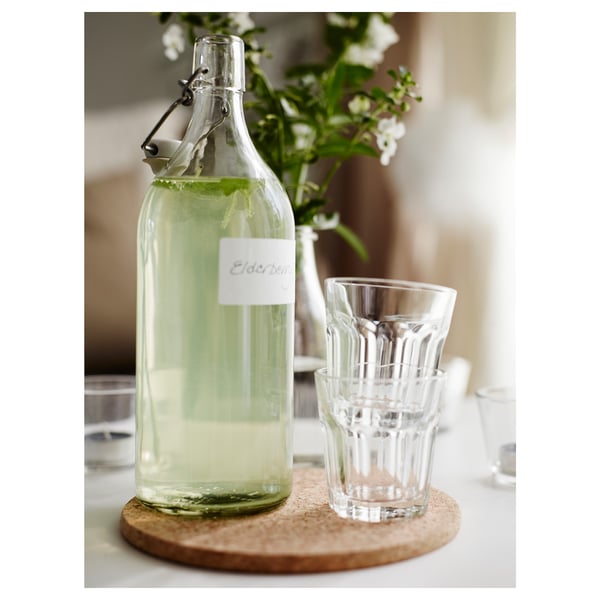 IKEA KORKEN Bottle With Stopper Clear Glass 34 Oz
