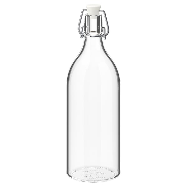 IKEA KORKEN Bottle with stopper clear glass 34 oz