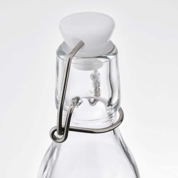 IKEA KORKEN Bottle With Stopper Clear Glass 5 Oz