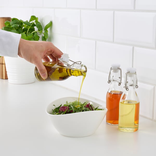 IKEA KORKEN Bottle With Stopper Clear Glass 5 Oz