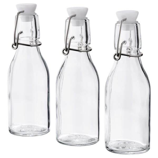 IKEA KORKEN Bottle with stopper clear glass 5 oz