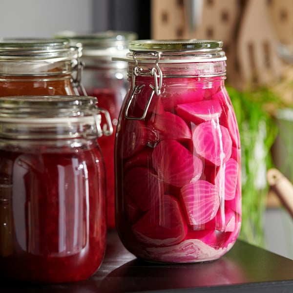 IKEA KORKEN Jar With Lid Clear Glass 1.9 Qt