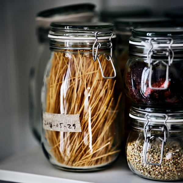 IKEA KORKEN Jar With Lid Clear Glass 1.9 Qt