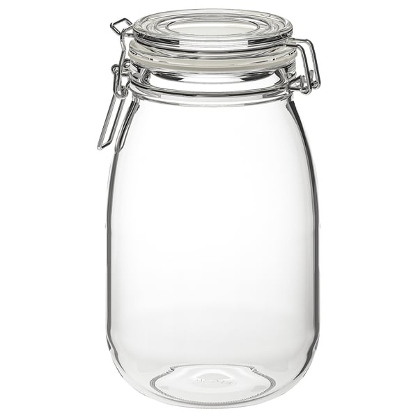 IKEA KORKEN Jar with lid clear glass 1.9 qt