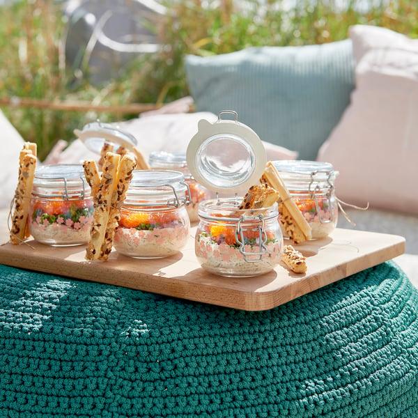 IKEA KORKEN Jar With Lid Clear Glass 4 Oz