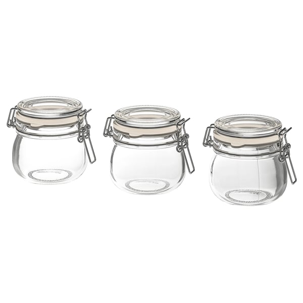 IKEA KORKEN Jar with lid clear glass 4 oz