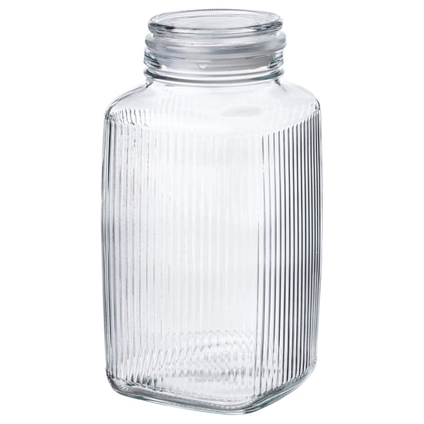 IKEA KÖSSEBÄR Jar with lid clear glass 101 oz