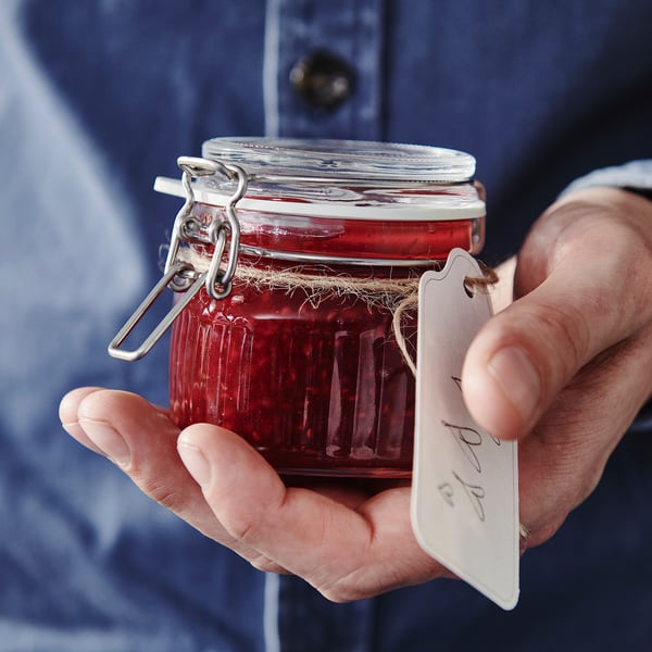 IKEA KÖSSEBÄR Jar With Lid Clear Glass 4 Oz