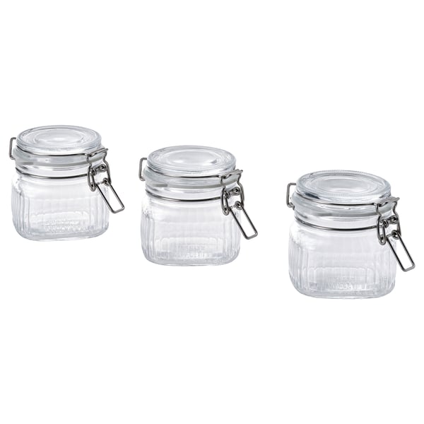 IKEA KÖSSEBÄR Jar with lid clear glass 4 oz