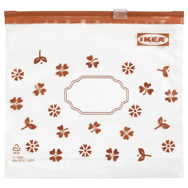 IKEA KÖSSEBÄR Resealable bag brown 34 oz