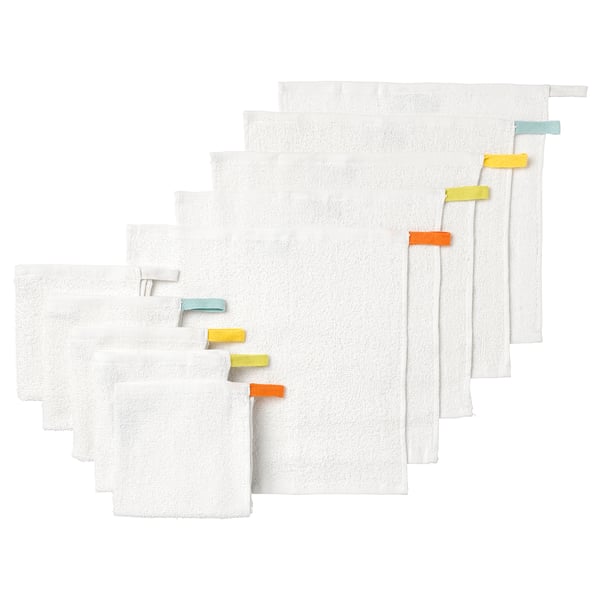 IKEA KRAMA Washcloth white 12x12 "