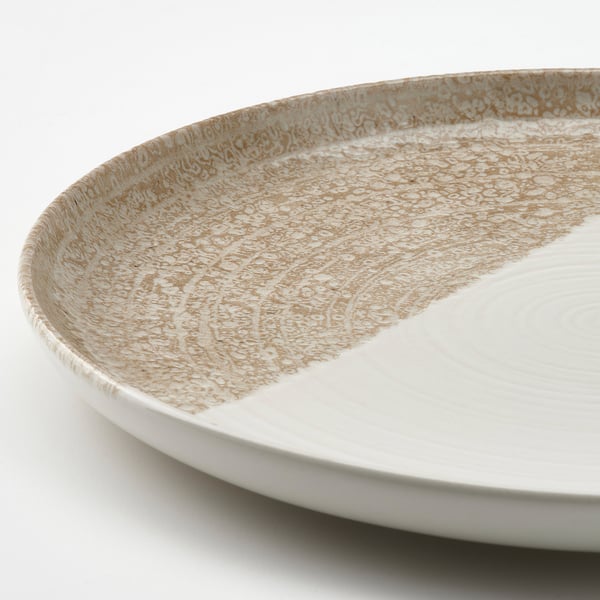 IKEA KRUSTISTEL Side Plate Patterned/light Beige 8 "