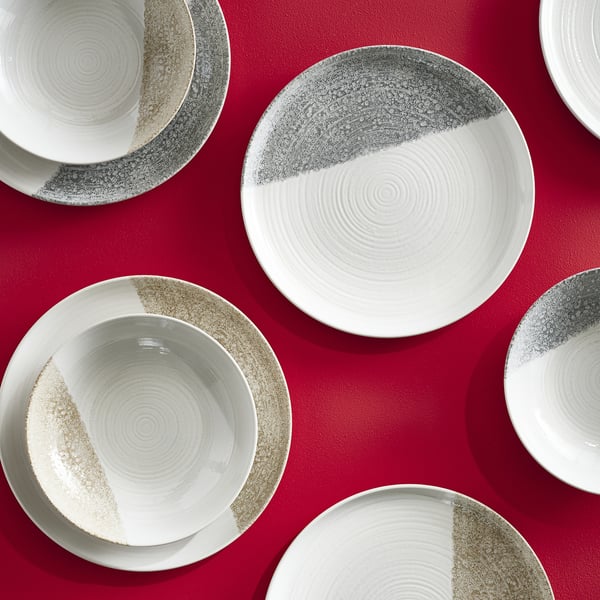 IKEA KRUSTISTEL Side Plate Patterned/light Beige 8 "