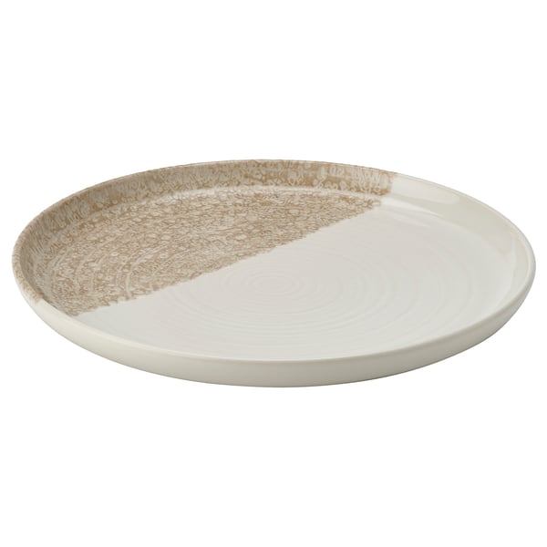 IKEA KRUSTISTEL Side plate patterned/light beige 8 "