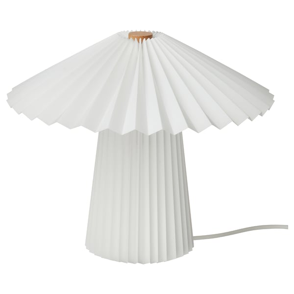 IKEA KUDDLAVA Table lamp pleated white 11 "