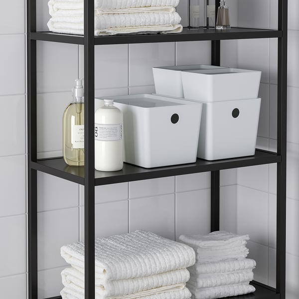 IKEA KUGGIS Box With Lid White 7x10 ¼x6 "