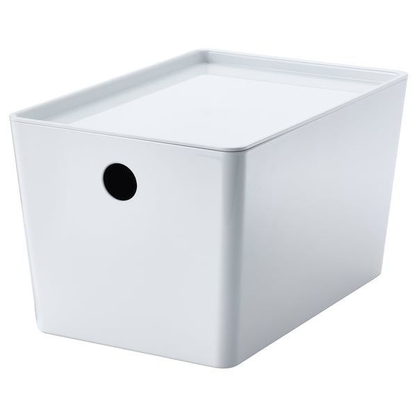 IKEA KUGGIS Box with lid white 7x10 ¼x6 "