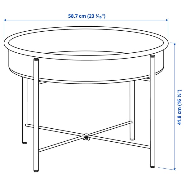 IKEA KULTURSKOG Plant Stand Black 22 ¾ "