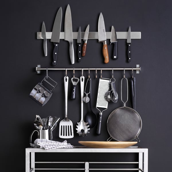 IKEA KUNGSFORS Magnetic Knife Rack Stainless Steel