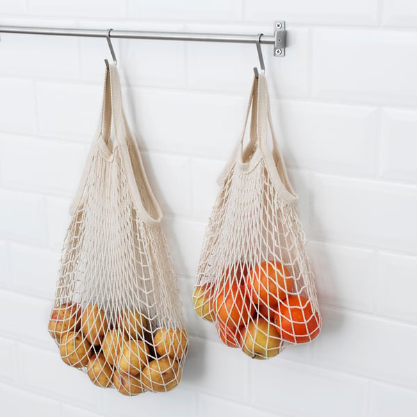 IKEA KUNGSFORS Mesh Bag Set Of 2 Natural