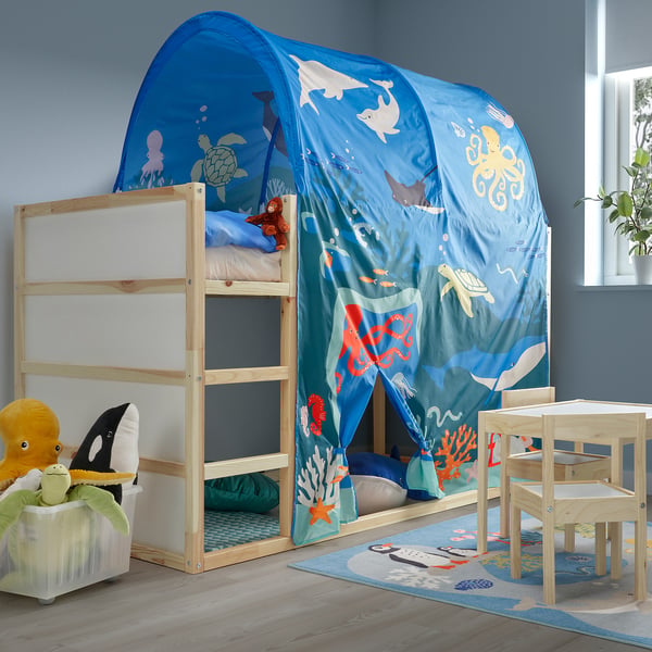 IKEA KURA Bed Tent Ocean Animals Pattern