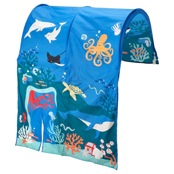 IKEA KURA Bed tent ocean animals pattern