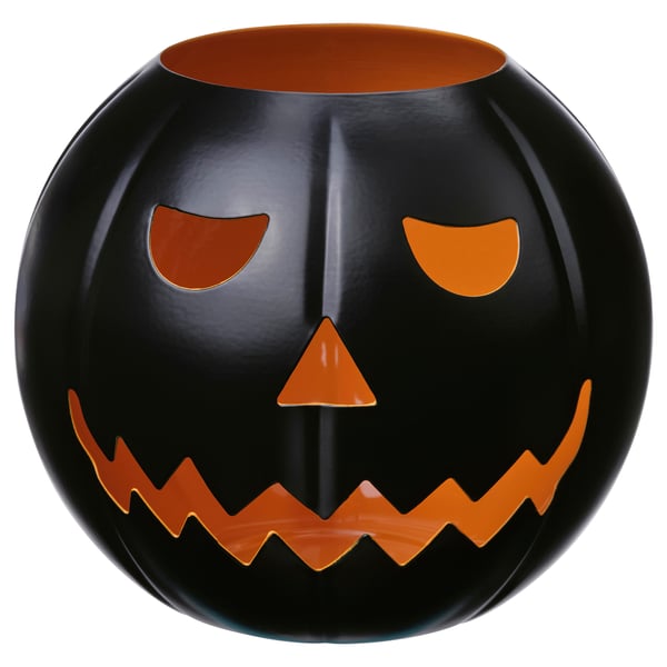 IKEA KUSTFYR Candle holder pumpkin black 5 "