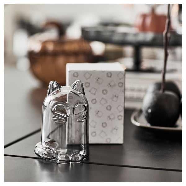 IKEA KUSTFYR Decoration Cat Dark Gray 4 ¾ "