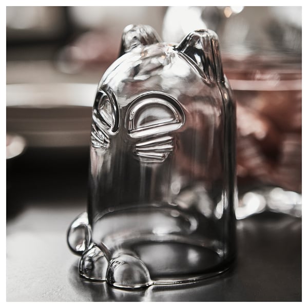 IKEA KUSTFYR Decoration Cat Dark Gray 4 ¾ "