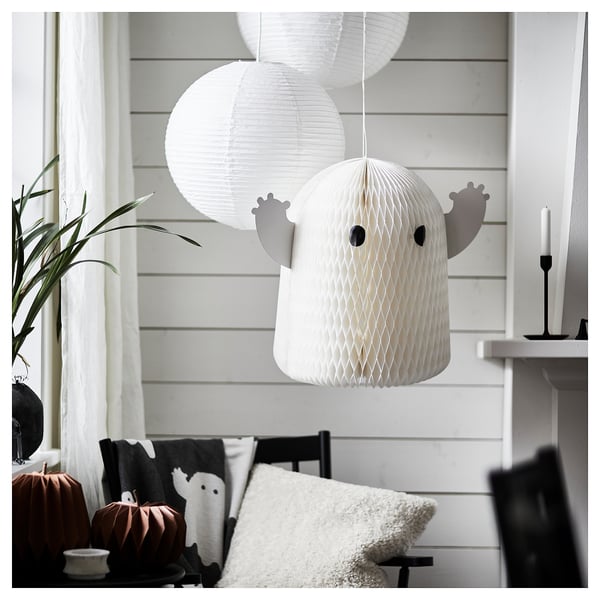 IKEA KUSTFYR Hanging Decoration Ghost White 20 "