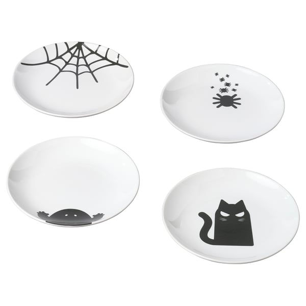 IKEA KUSTFYR Side plate mixed patterns 8 "