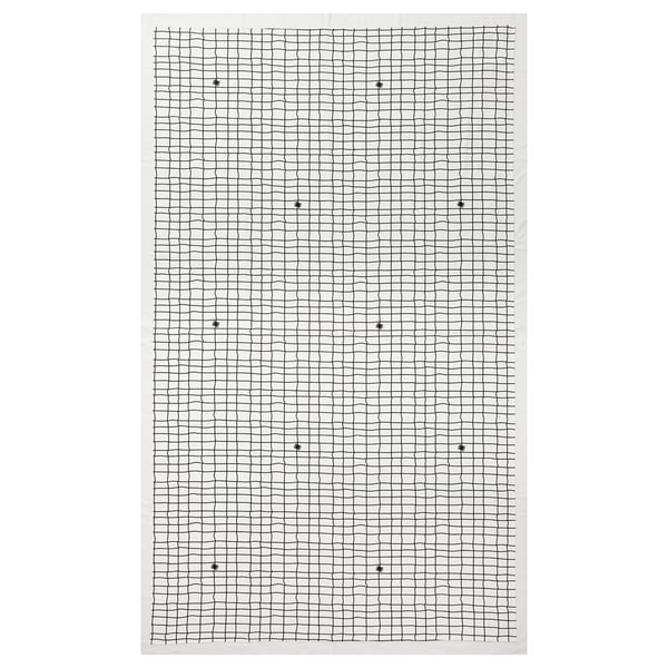 IKEA KUSTFYR Tablecloth white/black 57x94 "