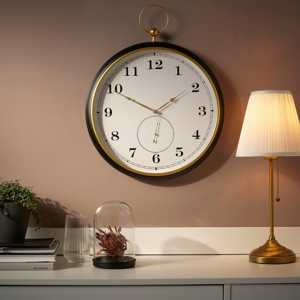 IKEA KUTTERSMYCKE Wall Clock Black 18 "
