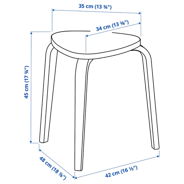 IKEA KYRRE Stool Set Of 2 Birch